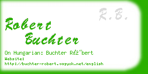 robert buchter business card
